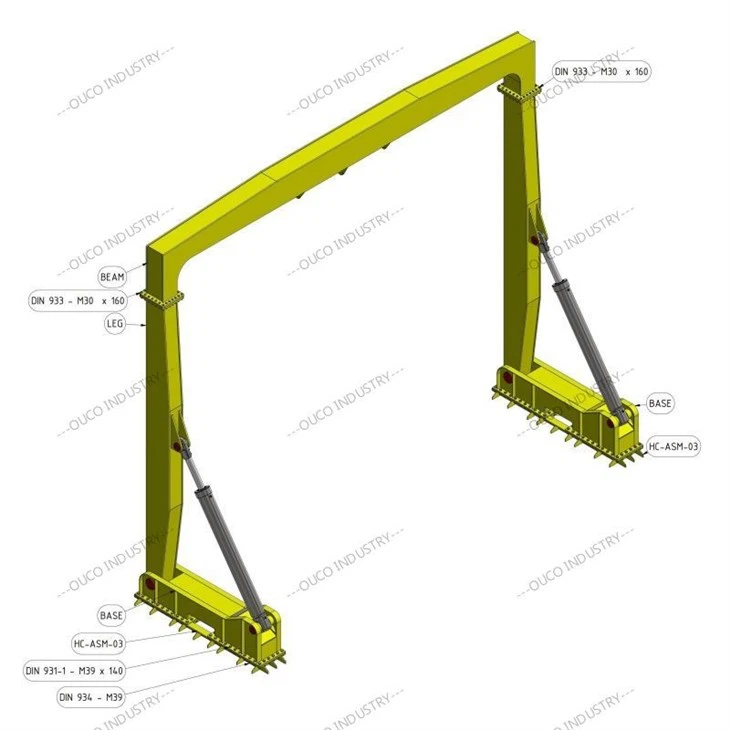35 TON SWL Marine A-Frame For OSV Vessel