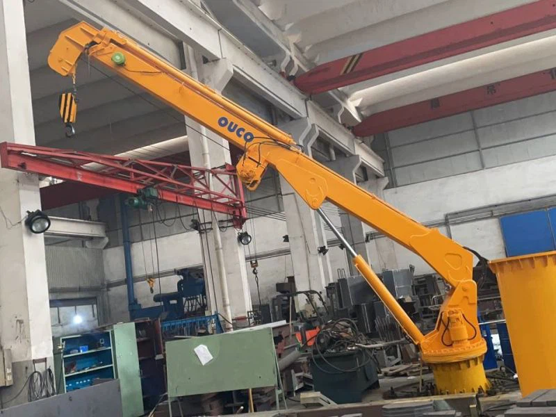 1T10M เครนดาดฟ้าเรือบูมยืดไสลด์ขนาดเล็ก